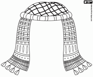 Keffiyeh, Palestinian scarf coloring page