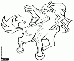 The Kelpie, a spirit of the water coloring page