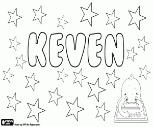 Keven, variant of Kevin coloring page