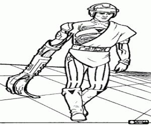 Kevin Flyn in the game of Tron coloring page