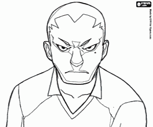 Kevin, Inazuma Eleven's player coloring page