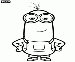 Kevin, the leader of the minions coloring page