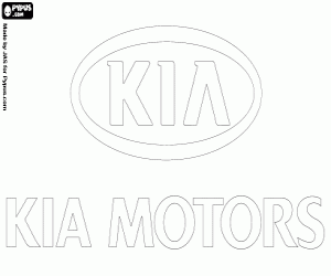 KIA Motors logo coloring page