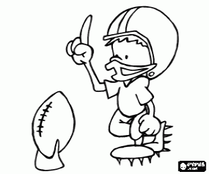 A kickoff in American football coloring page
