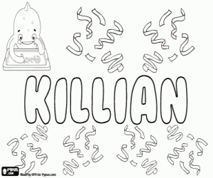 Killian, irish name coloring page