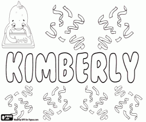 Kimberly, english name for girl coloring page