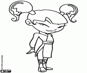 Kimiko, the Xiaolin girl coloring page