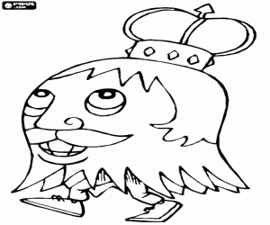 The King of the Carnival, a character coloring page