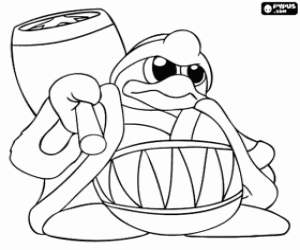 King Dedede, Kirby's great enemy coloring page