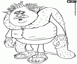 King Gristle in the Bergen City coloring page