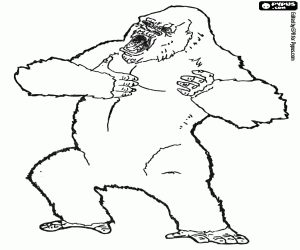 King Kong, a famous monster coloring page