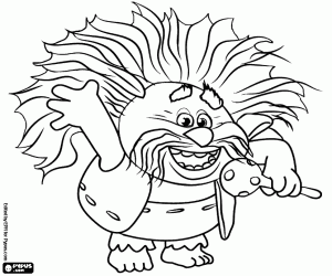 King Peppy with a rattle coloring page