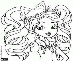 Kitty Cheshire coloring page
