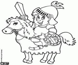 Knight coloring page