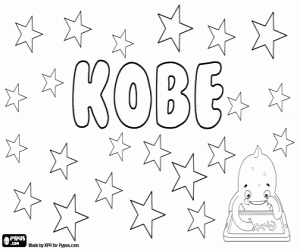 Kobe, diminutive name coloring page
