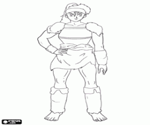 Koga, a wolf demon from InuYasha coloring page