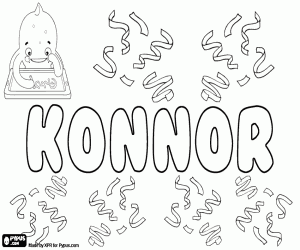 Konnor, variant of Connor coloring page