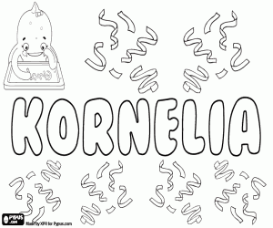 Kornelia, name of Latin origin coloring page
