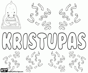 Kristupas, Lithuanian name coloring page