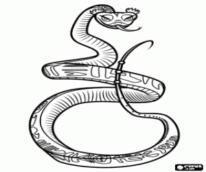 A KungFu snake, Master Viper coloring page