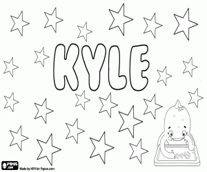 Kyle, variant of Kylie coloring page