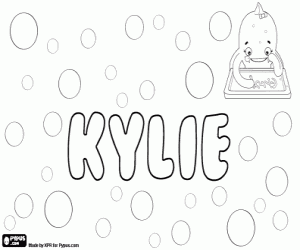 Kylie, name for girl coloring page