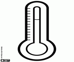 The laboratory thermometer coloring page