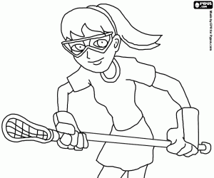 Lacrose, a team sport coloring page