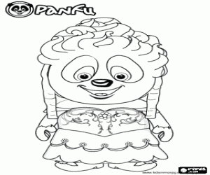 The lady Panda from Panfu coloring page