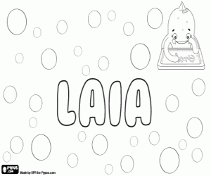 Laia, catalan name coloring page