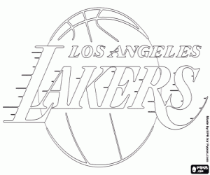 Lakers emblem coloring page