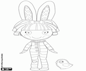Lalaloopsy with bunny ears coloring page