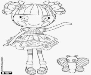 Lalaloopsy doll and a butterfly coloring page