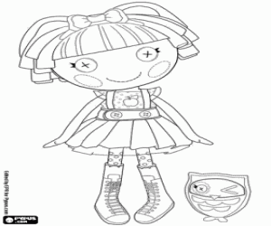 A Lalaloopsy doll with an owl coloring page