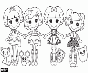 Lalaloopsy, the rag dolls coloring page