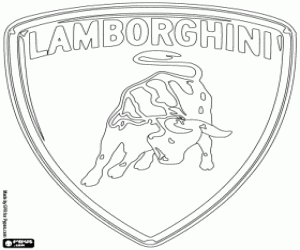 Lamborghini logo coloring page