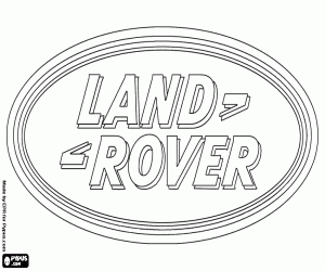 Land Rover logo coloring page