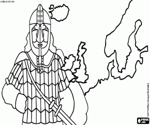 Land of the Vikings coloring page