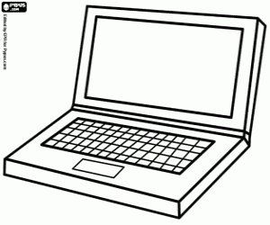 A laptop coloring page