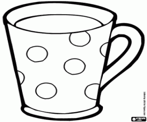 Large cup coloring page