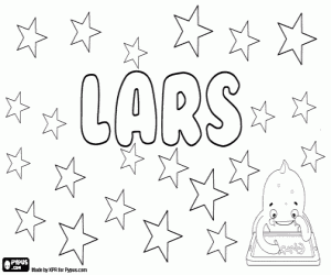 Lars, nordic name coloring page
