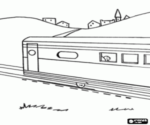 The last train car coloring page