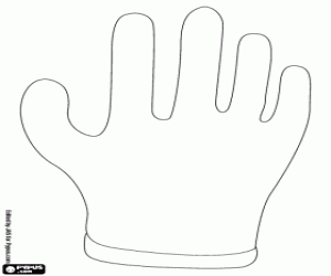 Latex glove for the dentist coloring page