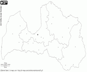 Latvia map coloring page
