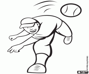 The launch of baseball coloring page