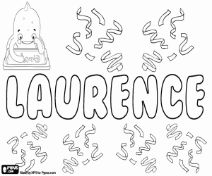 Laurence, name of Latin origin coloring page