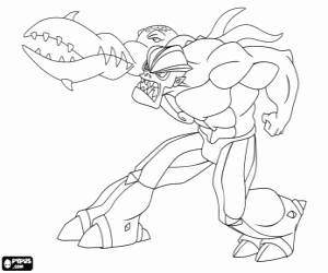 Lavion, a gormiti coloring page