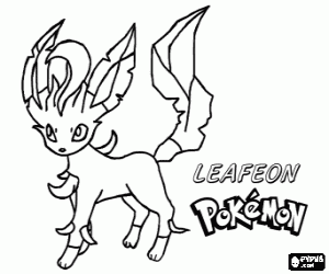 Leafeon, Pokémon coloring page