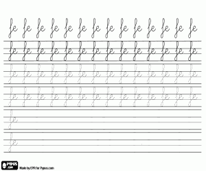 Learn how to write with FE coloring page