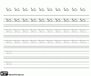 Learn how to write SA coloring page